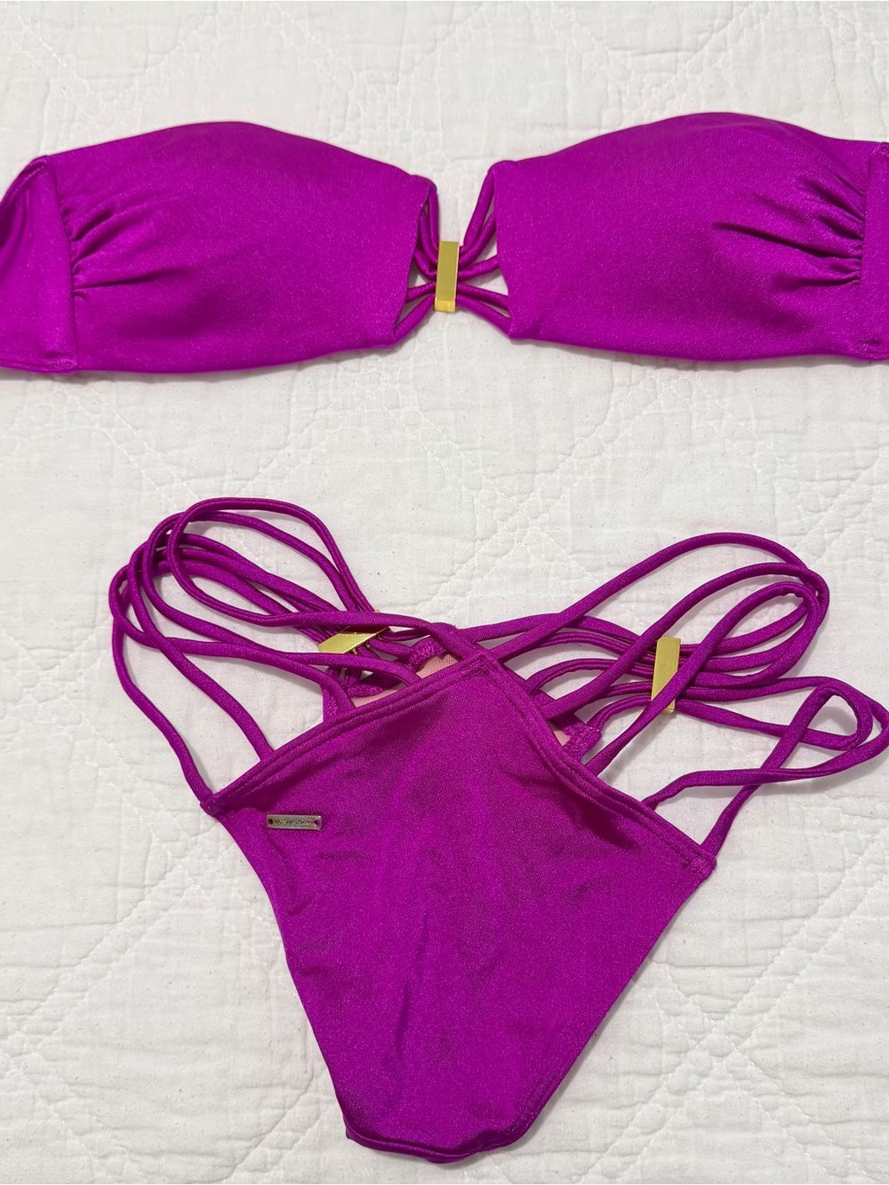 VS Two-Piece Swim Set in Fuchsia XS
